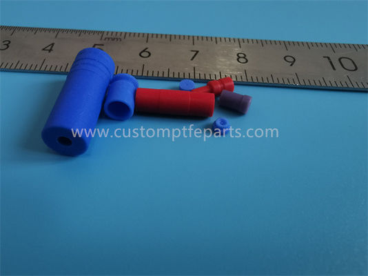 Résistance à hautes températures de PTFE de pièces d'isolateur de tube fait sur commande coloré de garniture
